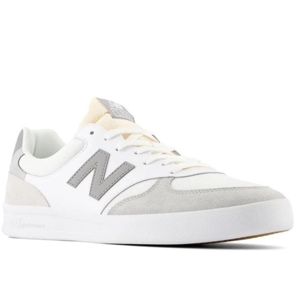 New Balance 300 V3 Court Low Top Sneaker Shoes White/Slate Grey Mens Sz 10